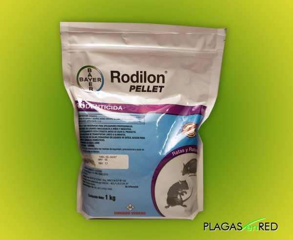 Rodilon Rodenticida Pellets control de ratas Bayer